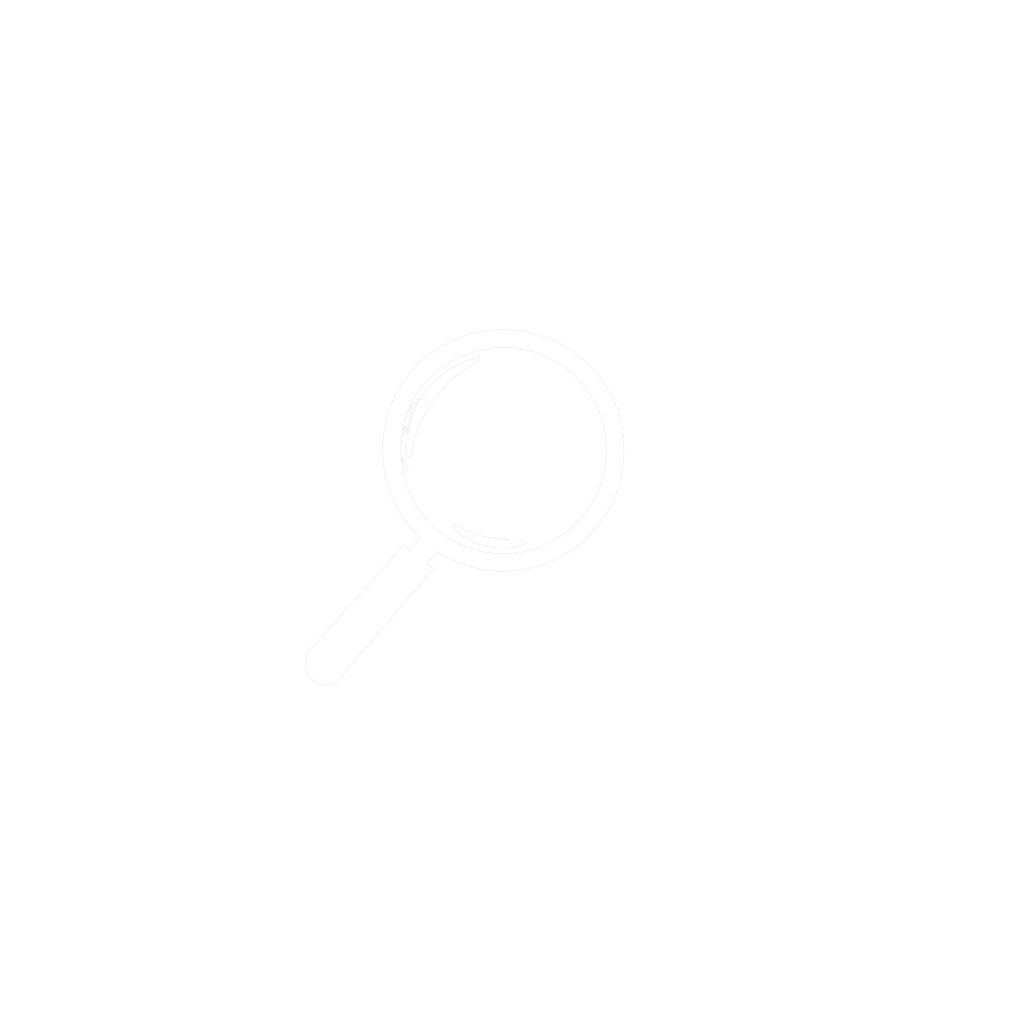 White Magnifying Glass Icon
