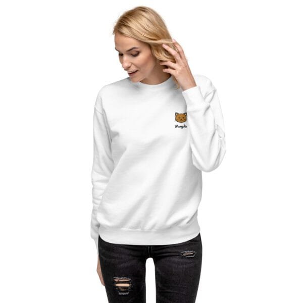 Sweatshirt Unisexe Chat Couleur Unie
