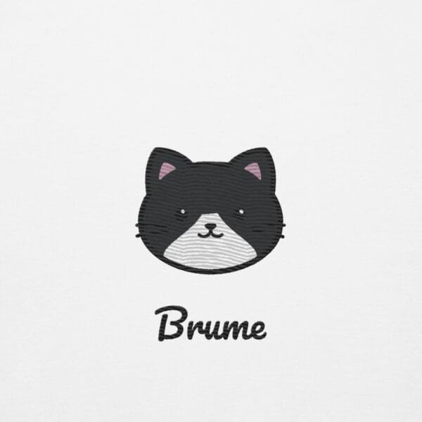 Sweatshirt Unisexe Chat Tuxedo Noir et Blanc