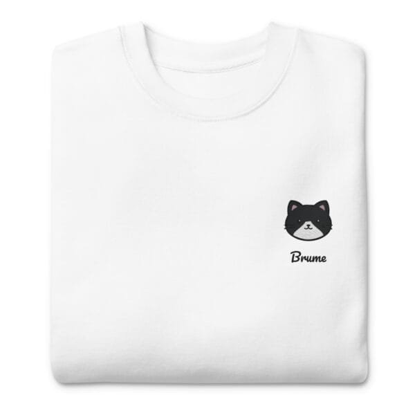 Sweatshirt Unisexe Chat Tuxedo Noir et Blanc