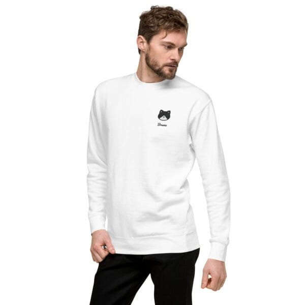 Sweatshirt Unisexe Chat Tuxedo Noir et Blanc