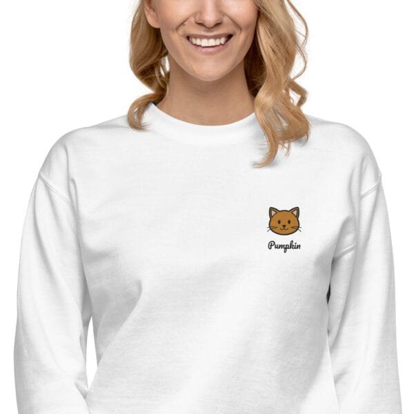 Sweatshirt Unisexe Chat Couleur Unie
