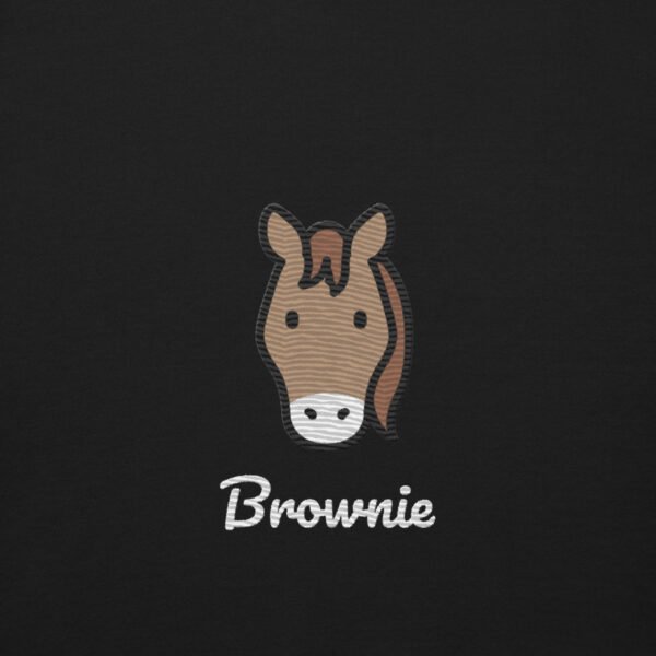 Sweatshirt Unisexe Cheval Nez Blanc