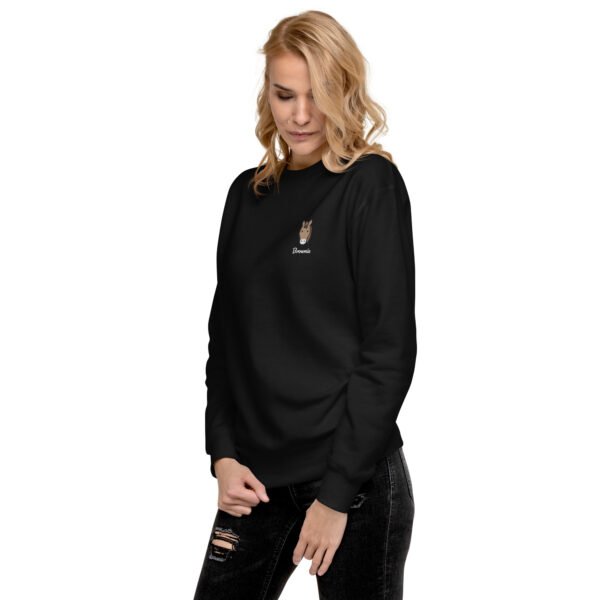 Sweatshirt Unisexe Cheval Nez Blanc