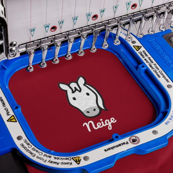 T-shirt Unisexe Cheval Nez Blanc