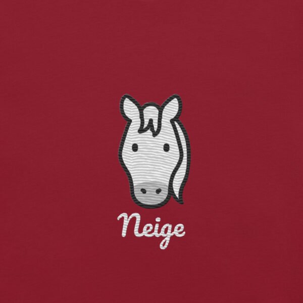 T-shirt Unisexe Cheval Nez Blanc