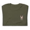 unisex-staple-t-shirt-military-green-front-6992d4536405a.jpg T-shirt Unisexe Lapin Couleur Unie