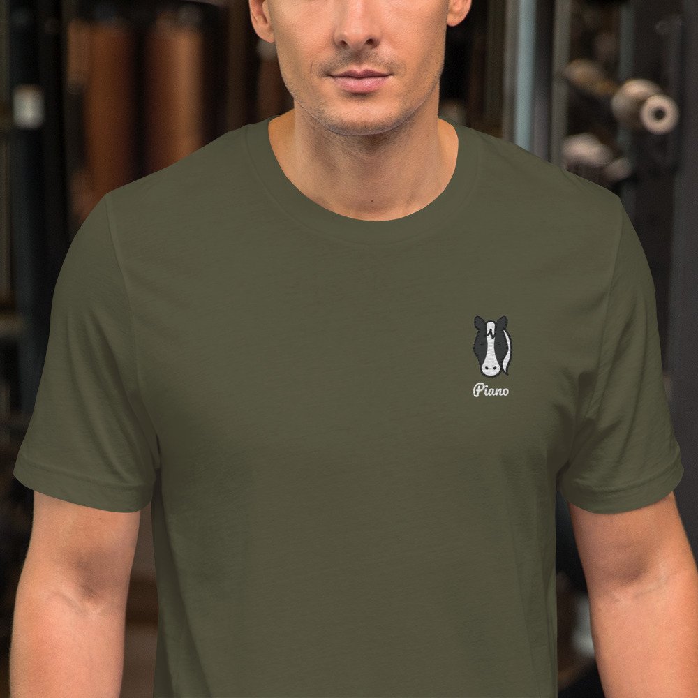 T-shirt Unisexe Cheval Tâche Blanche